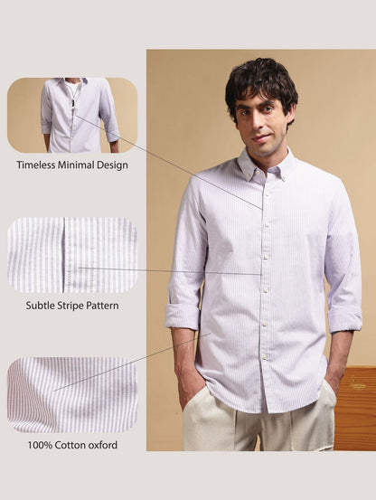 Essential Striped Shirt Lavender