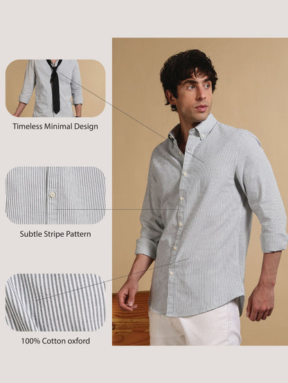 Essential Striped Shirt Green