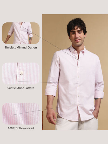 Essential Striped Shirt Pink
