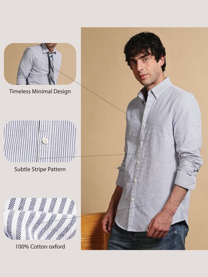 Essential Striped Shirt Blue