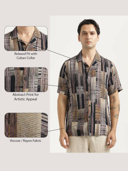 Printed Resort Shirt Lt Violet