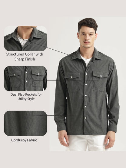 Corduroy Overshirt Grey