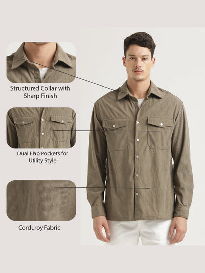 Corduroy Overshirt Olive
