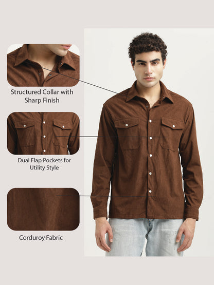 Corduroy Overshirt Brown