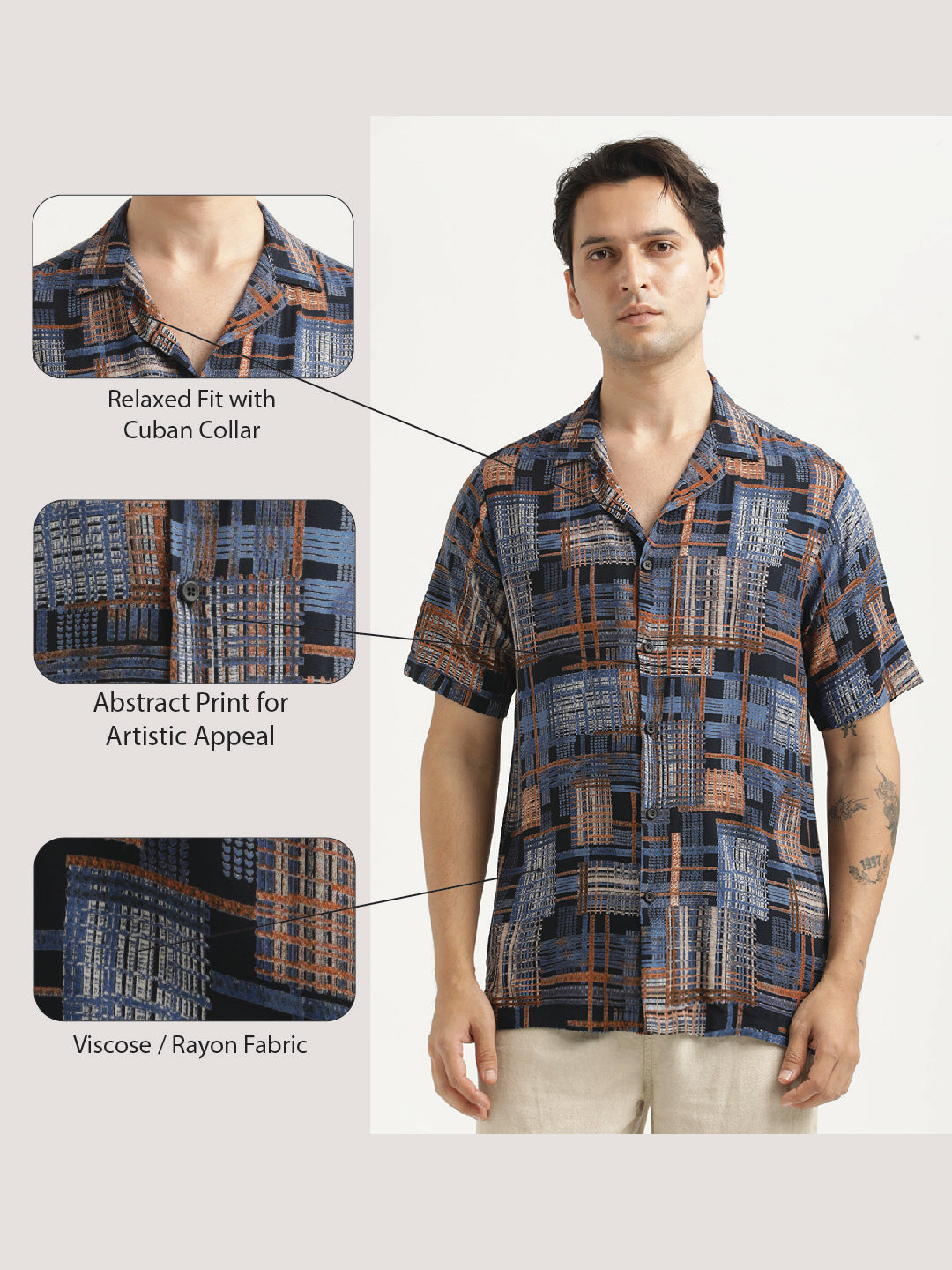 Printed Resort Shirt Royal Blue