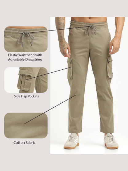 Cotton Cargo Trousers Olive