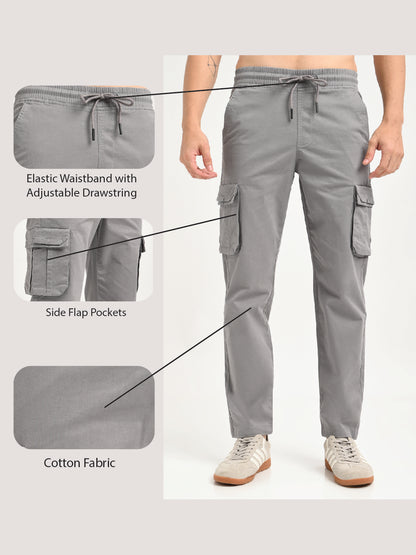Cotton Cargo Trousers Lt Grey