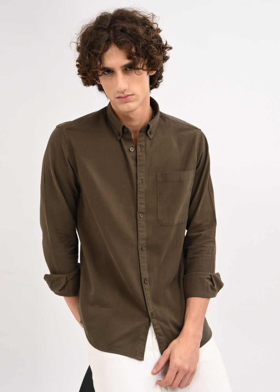 Everyday Essential Solid Shirt Olive