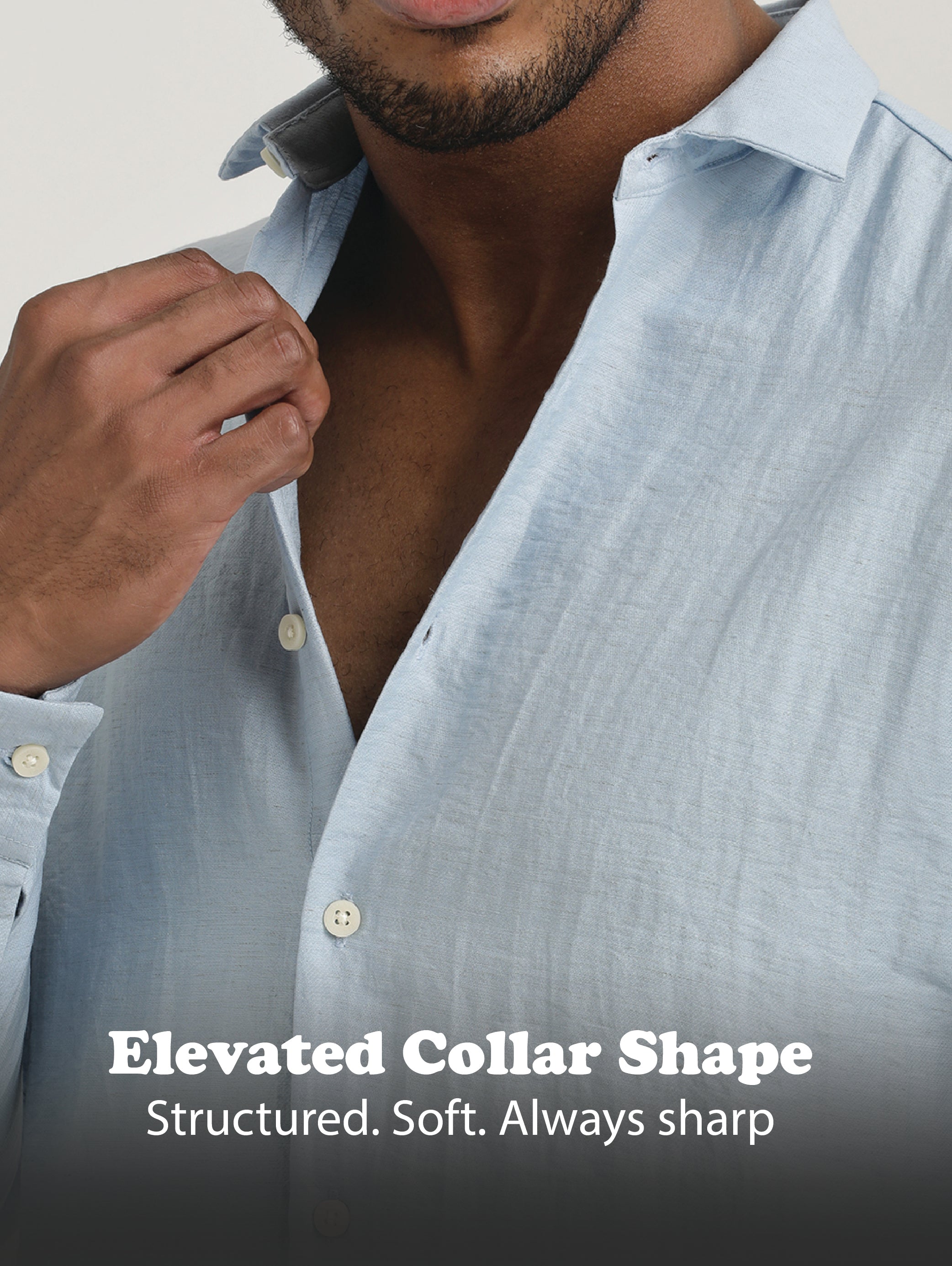 Simply Complicated FRAME NYLON SHIRT Buy Men's Sky Blue Slim Fit