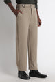 Modern Casual Trousers with Belt Detail Olive