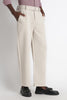Modern Casual Trousers with Belt Detail Cream