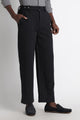 Modern Casual Trousers with Belt Detail Navy