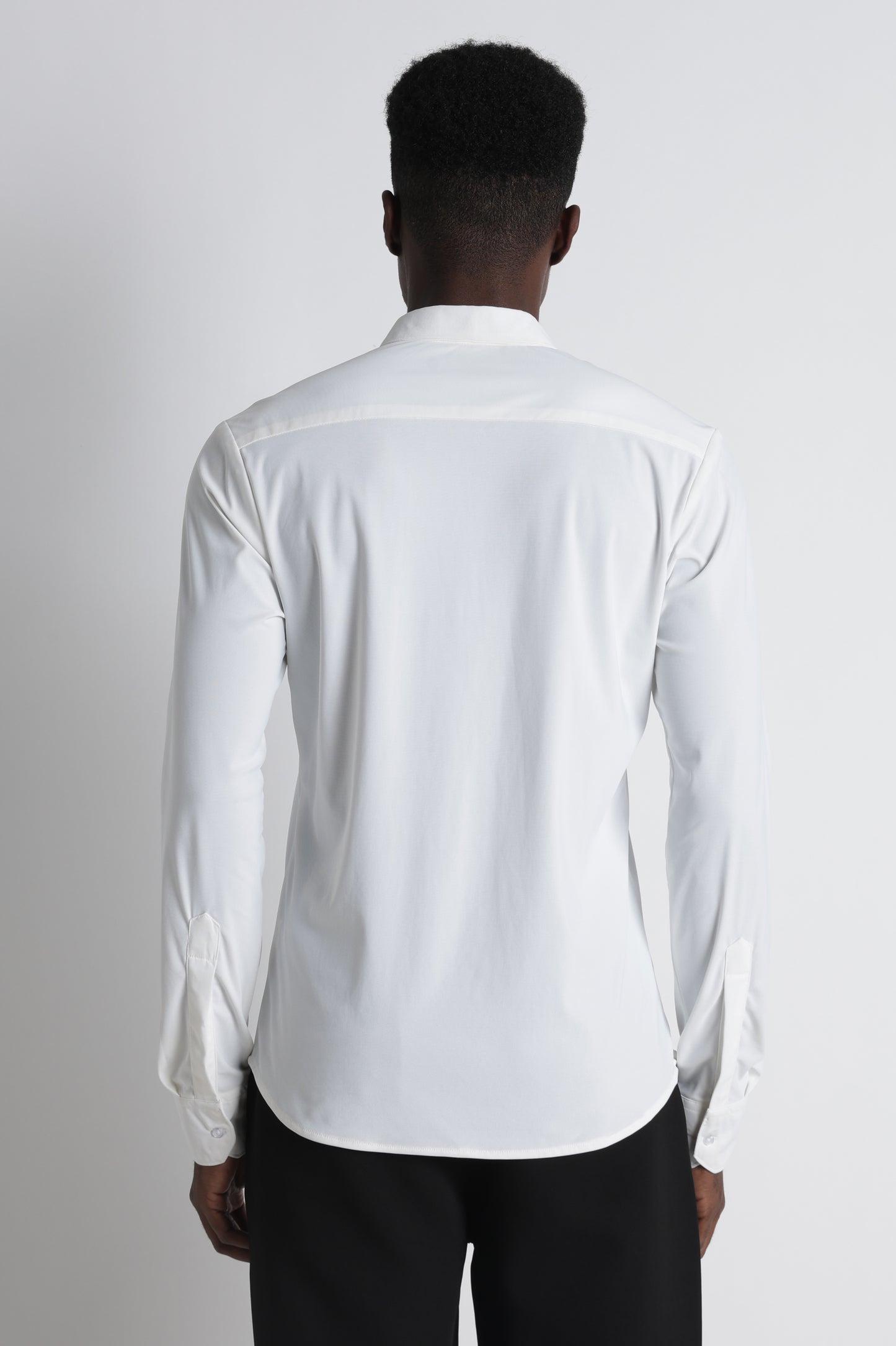 Premium Knitted Slim Fit Casual Shirt White