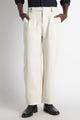 Modern Casual Trousers with Belt Detail Off White