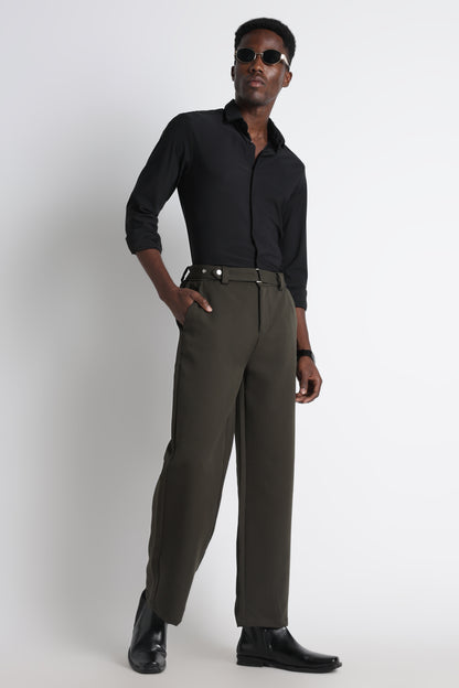 Premium Knitted Slim Fit Casual Shirt Black