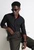 Premium Knitted Slim Fit Casual Shirt Black