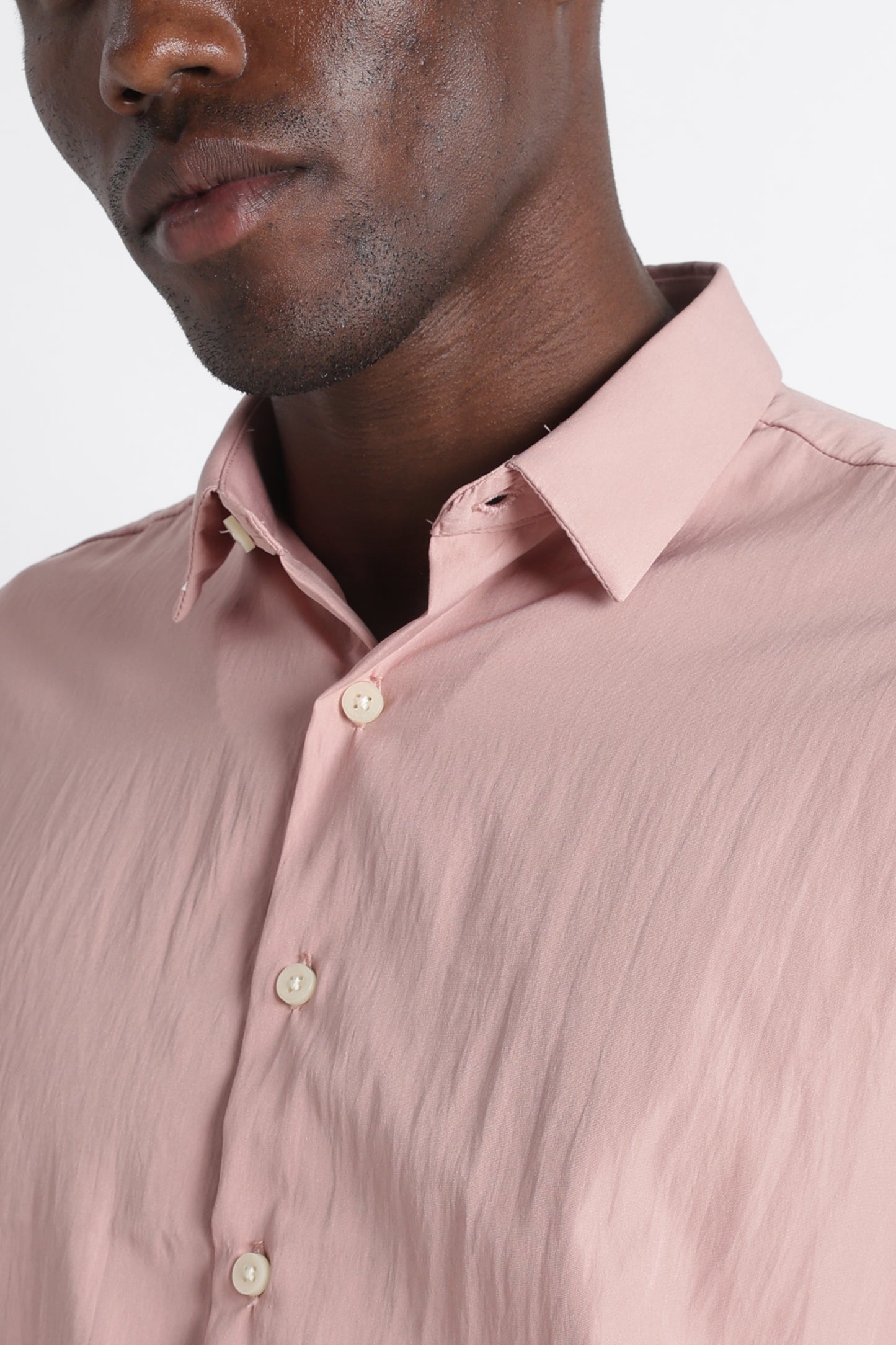 Back Graphic Slim Fit Casual Shirt Pink