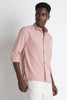 Back Graphic Slim Fit Casual Shirt Pink