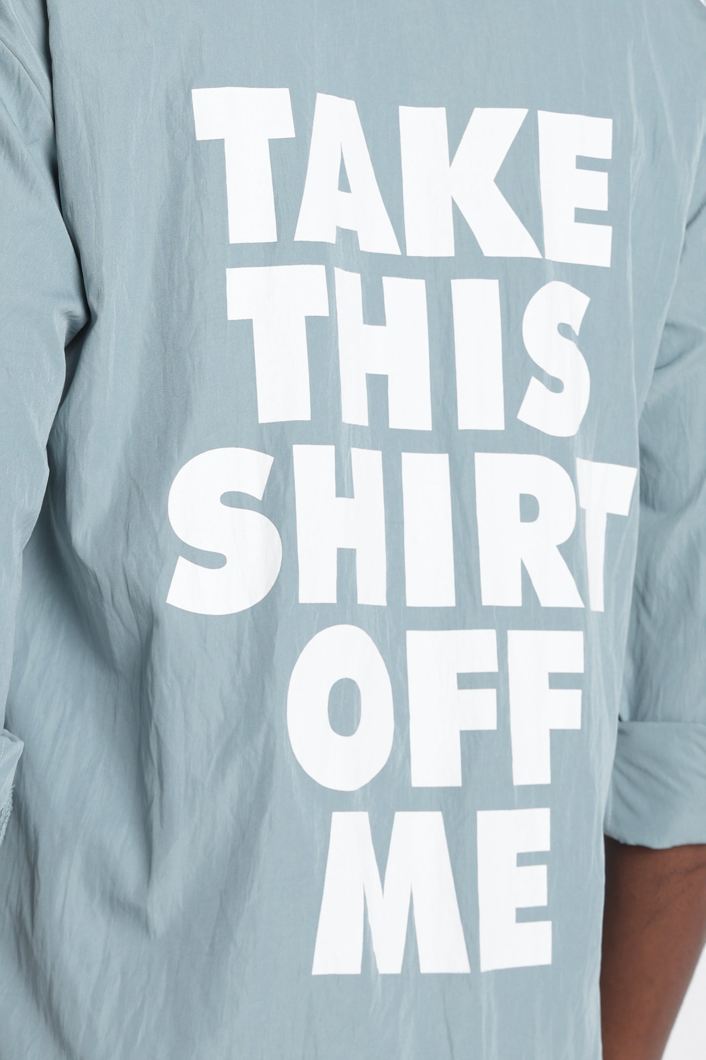 Back Graphic Slim Fit Casual Shirt Sea Green