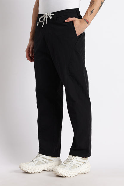 Streetwear Utility Drawcord Bottoms Black