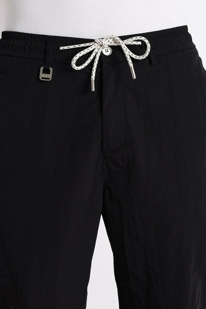 Streetwear Utility Drawcord Bottoms Black