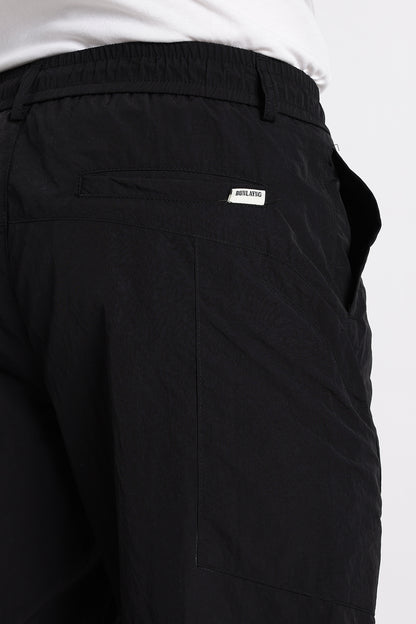 Streetwear Utility Drawcord Bottoms Black