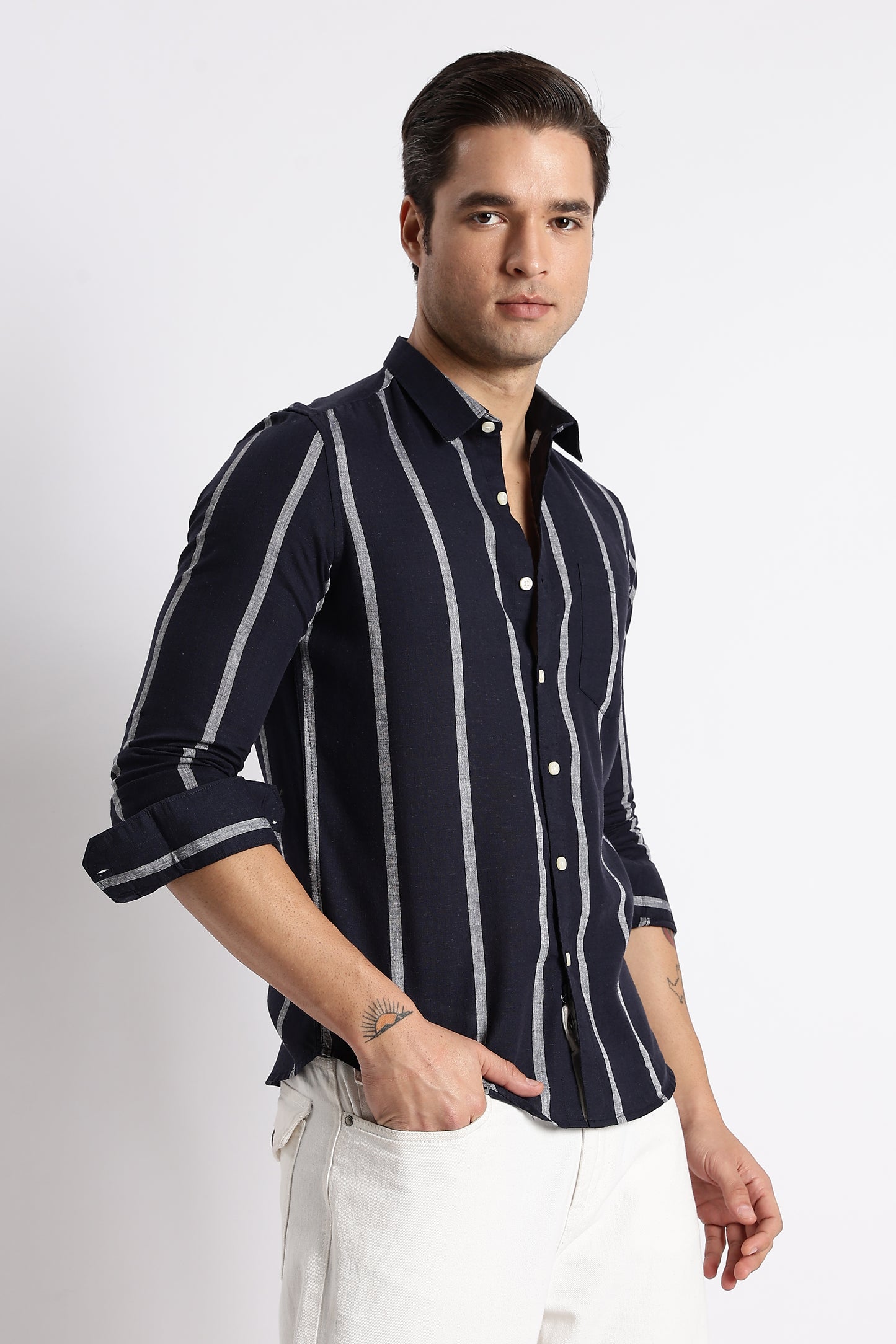 Classic Stripe Shirt Black
