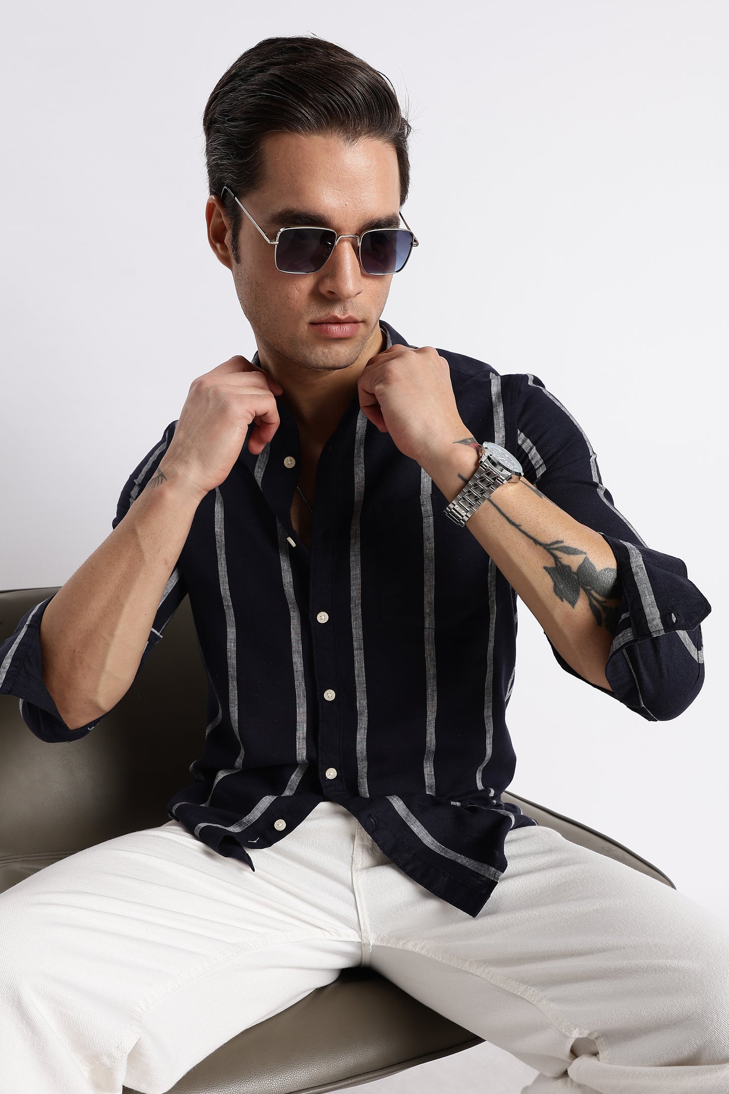 Classic Stripe Shirt Black