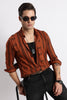 Midnight Ember Printed Shirt Brown