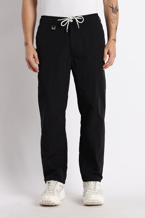 Streetwear Utility Drawcord Bottoms Black