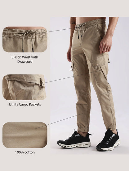 Slim Fit Cargo Pants Beige