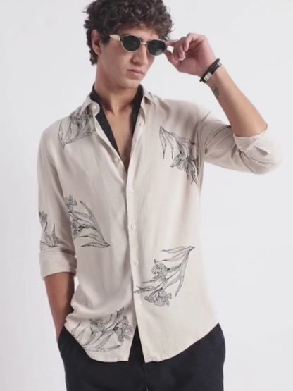 Modern Day Print Shirt Off White