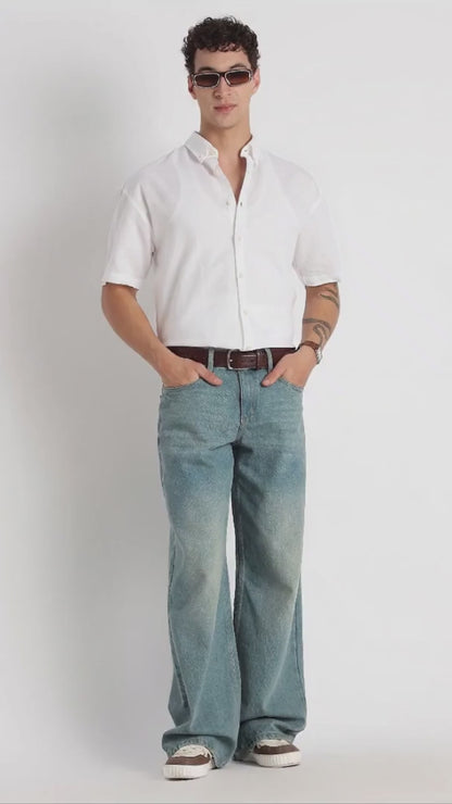Breathable Cotton Linen Shirt White