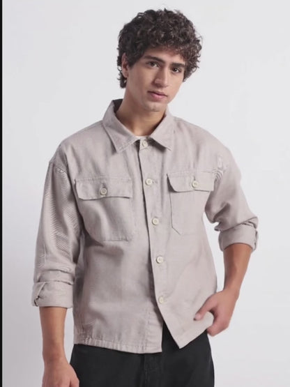 Everyday Layering Shacket Beige